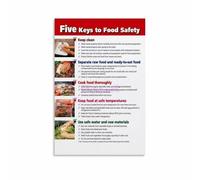 AUOQKQUT Mindful Eating Awareness Poster, We Care About Ingredients Canvas Wall Art for Cafe Restaurant Kitchen Decor Framed,08x12inch(20x30cm)