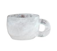 AUOQKQUT Nature Crystal Coffee Cup,Dream Amethyst Tea, Clear Quartz with Handle, Multi Colored Mugs Elegant Gift for Home Office, Crafts,White