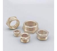 AUOQKQUT Pipe Connector 20pcs Brass Hose Fitting Hex Reducer Bushing M/F 1/8" 1/4" 3/8" 1/2" 3/4" BSP Male to Female Change Coupler Connector (Color : Male 04 to Female 03) AUOQKQUT