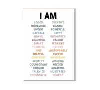 AUOQKQUT 's Mental Health, Affirmations Wall-Art for Room, Motivational Decor to Boost Confidence, Self-Love, and Thinking Framed,16x24inch(40x60cm)