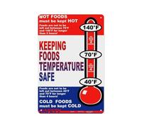 AUOQKQUT Science-Based Food Safety Poster, Cooking Temperatures Backed by Research, Informative Kitchen Decor Framed,16x24inch(40x60cm)