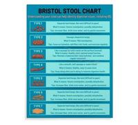 AUOQKQUT The Official Bristol Stool Chart, Unframed Medical Canvas Poster for IBS IBD Patients, Dietitian, Clinic Restroom Decor Unframed,08x12inch(20x30cm)