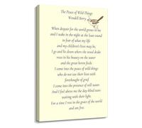AUOQKQUT The Peace of Wild Things Poem Wall-Art Posters(Framed,08x12inch(20x30cm))