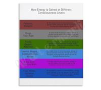 AUOQKQUT Vibrational and Awareness Poster Guide to Elevating Your State Canvas Print Wall-Art Unframed,08x12inch(20x30cm)