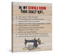 AUOQKQUT Vintage Sewing Machine Wall Art - In My Sewing Room Poster with Spool Design, Inspirational Decor for Tailor Shop, Craft Room, Home Studio Unframed,08x12inch(20x30cm)