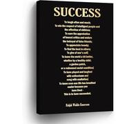 AUOQKQUT “What Is Success” Motivational Quote Wall Art - Inspirational Poster for Office, Home Study, or Library, Philosophical Print on Success Framed,16x24inch(40x60cm)