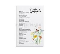 AUOQKQUT When I Die Poem Merrit Malloy Epitaph Literary Art Canvas Print for Reflection Grief and Wall Decor Framed,12x18inch(30x45cm)