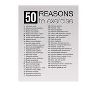 AUOQKQUT Workout Inspiration Wall Print - Features 50 Reasons to Exercise & Motivational Quotes, Great Gift for Gym Lovers, Fitness Goals & Home Decor Framed,16x24inch(40x60cm)