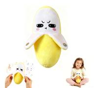 AUOQZ Interactive Music Plush Toy Banana Interactive Touch Sensor Musical Plush for Parent-Child Time Educational Body-Sensing Soft Fruit Plush Sensory Doll Gift for Kids Birthday (Need Battery)