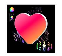 AUOQZ Light Up Love, RGB App Control Led Letters Lights Gaming Room Color Changing Party Gifts USB Neon Wall Sign Numbers Night Lamp for Happy Birthday Christmas Halloween Decorations (Heart Shape)