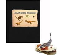 Auosxny 3D Encyclopedia Prehistorica Dinosaurs, Funny Interactive Pop-Up Dinos Book, Pop-Up Hardcover, Complete Illustrated Encyclopedia of Dinosaurs & Prehistoric Creatures, Gift for Dinosaur Lovers