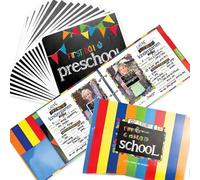 Auosxny Easiest School Days Memory Album, First & Last Day of School Memory Book, Kids School Keepsake Album, Class Keeper Photo Organizer, for Preschool to College(Boy)