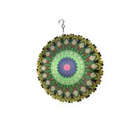 Auosxny Wind Spinner Mandala ，with A Sacred Geometry Pattern ，3D Visual Effect, for Indoor/Outdoor Decor, Yard Art, Garden Decorations(D)