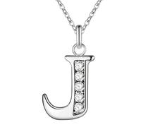 AUOU 1pc 26 Letters Silver -plated Necklace Color Pendant Metal Necklace For Men Women