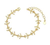 AUOU 1pc Copper Zircon Wings Bracelets For Women Gilded Heart Butterfly Bracelets Gifts