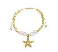 AUOU 1pc Gold -plated Starfish Crows Crab Bracelets For Women With Turtle Beach