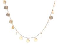 AUOU 1pc Golden Color Of Sequin Coin Necklace For Women