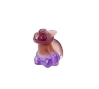 AUOU 1pc Natural Stone Crystal Quartz Fluorite Toothless Baby Decoration