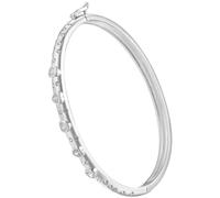 AUOU 1pc Oval Shape Bracelets For Woman Brass Bangles Heart Cubic Zirconia Gold Color Woman Gift