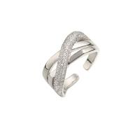 AUOU 1pc Silver/golden Color Copper Wedding Rings For Woman