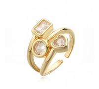 AUOU 1pc Silver/golden Color Geometric Rings For Women