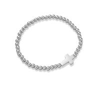 AUOU 1pc Stainless Steel Silver/gold Beads In The Color Of The Cruciate Bracelets For Women Men