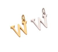 AUOU 2pieces Of Initial Stainless Steel Alphabet Fadeless English Letter Pendant Bracelet Necklace Accessories