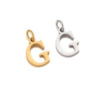AUOU 2pieces Of Initial Stainless Steel Alphabet Fadeless English Letter Pendant Bracelet Necklace Accessories