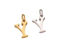 AUOU 2pieces Of Initial Stainless Steel Alphabet Fadeless English Letter Pendant Bracelet Necklace Accessories