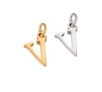 AUOU 2pieces Of Initial Stainless Steel Alphabet Fadeless English Letter Pendant Bracelet Necklace Accessories