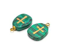 AUOU 2pieces/set Natural Quartz Stone Pendants For Diy Necklace Birthday Gift