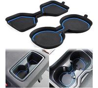 Auovo 3D Cup Holder Inserts for Toyota RAV4 Accessories 2025 2024 2023 2022 2021 2020 2019 Silicone Center Console Cup Holder Coaster Liner Mat Pad Interior Trims (Blue, 2pcs kit)