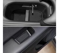 Auovo Anti Dust Cup Holder Insert Liners for Honda HRV Accessories 2016 2017 2018 Door Pocket Center Console Interior Mats (Black Trim)