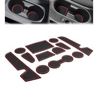 Auovo Anti Dust Mats for Toyota Corolla Hatchback 2019 2020 2021 2022 Accessories Custom Fit Cup Holder Inserts Door Liners (11pcs/Set) (Red)