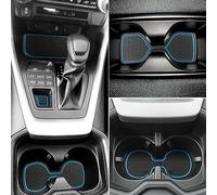 Auovo Anti Dust Mats for Toyota RAV4 Accessories 2019-2023 Custom Interior Fit Door Compartment Cup Holder Insert Center Console Liners(14pcs/Set)(Blue)