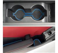 Auovo Cup Holder Insert Liners Compatible with Toyota GR86 & for Subaru BRZ Accessories 2024 2023 2022 Anti Dust Custom Fit Door Pocket Liner Center Console Interior Mats 6pcs (Blue Trim)