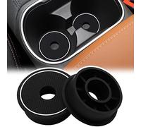 Auovo Cup Holder Spacer Replacement Compatible with Subaru Outback Legacy Accessories 2020-2024 Silicone Cup Riser Cup Holder Insert Spacers for Kia Telluride Crosstrek Accord Trax (2pcs, White Trim)