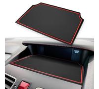 Auovo Dashboard Mats Compatible with Subaru Crosstrek Accessories 2012-2017 Forester 2014-2018 XV Impreza 2012-2016 Car Interior Silicone Dash Pad Liner Tray (Red Trim)