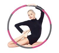 Auoxer Fitness Exercise Weighted Hoop, Detachable and Size Adjustable Design, Lose Weight Fast by Fun Way, Fat Burning Healthy Model Sports Life