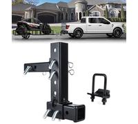 Aupar Patented Design Hitch Riser | Adjustable Trailer Hitch Extension | 4"-10" Drop/Rise Hitch Adapter with 5000 lbs Horizontal Load Capacity