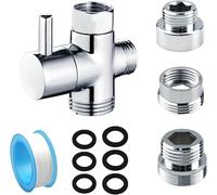 Aupawdy Shower Diverter Valve, Shower Attachment for Bath taps Shower Head Adapter Diverter ValveAdapter Replacement Part for Kitchen or Bathroom Sink Faucet Mental Adapter