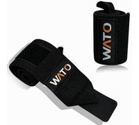 AUPERTO 1Pair Weight Lifting Wrist Wraps, Wrists Support Braces with Thumb Loops Elasticated Cotton Compression Gym Strength Training Straps for Powerlifting, Bodybuilding, Working Out
