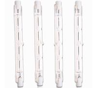 AUPERTO 4 Pcs R7s Linear Halogen Floodlight, 118mm 400W Dimmable Security Light Bulbs Warm White Apply for Ceiling Lights, Floor Lamps, Landscape Lighting