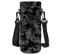 AUPET Water Bottle Bag Carrier,24oz/32oz Insulated Neoprene bottle Sling Holder Case Pouch Cover for 1000ML/750ML Bottles with Shoulder Strap for Adults (Grey camouflage, 1000ML)