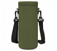 AUPET Water Bottle Sling Bag Carrier Crossbody Sleeve,Insulated Neoprene Bottle Case Holder Pouch Cover 500ML/17oz with Shoulder Strap for Walking Women Men (Dark olive green)