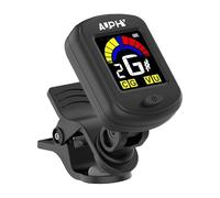 AUPHY Rechargeable Clip-On Tuner for Guitar, Ukulele, Violin - Chromatic Mode for Bass, Banjo, Mandolin etc - 440Hz Fixed Standard Tuning with LED Display & Auto Shut Off(Type-C cable not included)