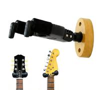 AUPHY Wooden Guitar Wall Mount for Acoustic Electric Classical Guitars Bass etc,Professional Guitar Wall Hanger/Stand/Holder withAutoLock & AutoFit Yoke for Various Headstock and Neck Widths