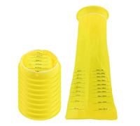 Aupoko 10Pcs Disposable Sick Bags - 1000ml High-Density Vomit Bags with Snap, Leak-Proof & Portable for Car Travel, Motion Sickness & Pregnancy Nausea (Yellow)
