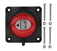 Aupoko Battery Isolator Switch, 12-48V Battery Disconnect Switch Cut-off Battery Master Kit with 4 Bolts for Marine Boat, Truck, Camper RV, Trailer Vehicles, ATV, UTV