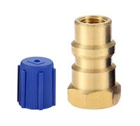 Aupoko R12 R22 to R134A Fast Quick Conversion, 1/4" SAE to 8v1 Thread A/C Retrofit Valve, Air Condition Low Pressure Recharging Adapter with R134A Quick Coupler, Removable Core Valve and Dust Cap